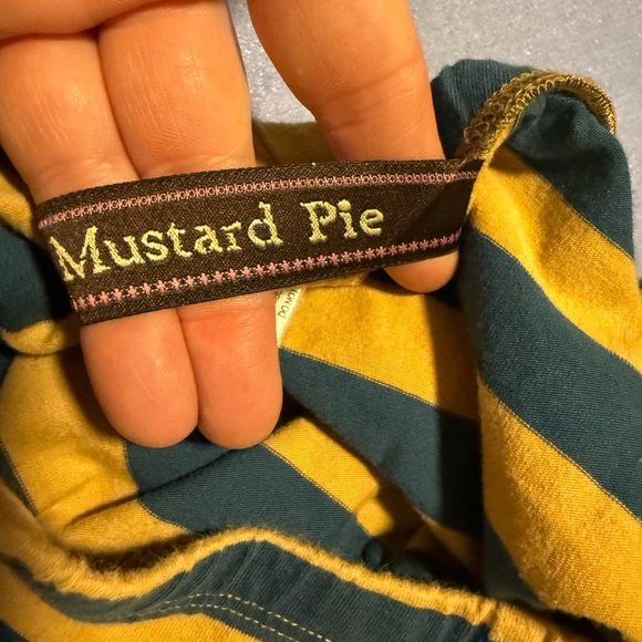 Mustard Pie Striped Ruffle Leggings - Picture 5 of 7